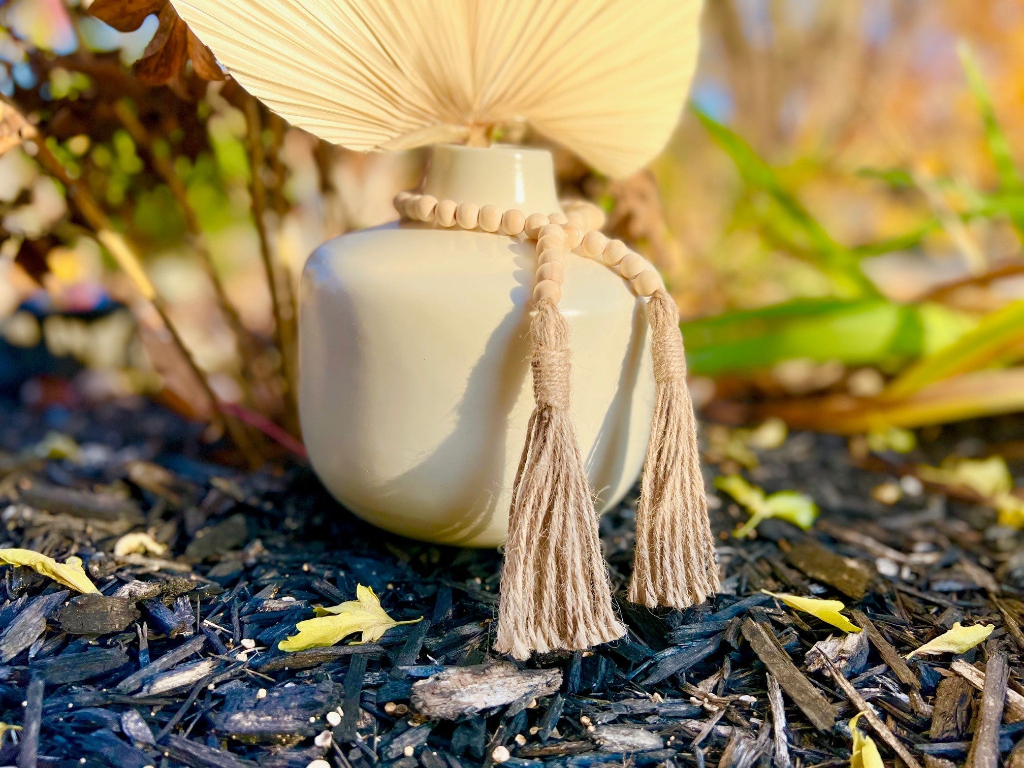 CERAMIC BEADED VASE